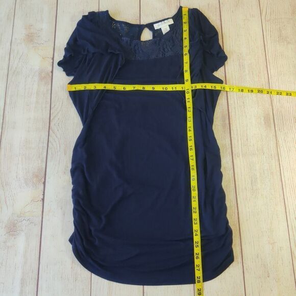 Pair of Motherhood Maternity gathered stretch top sz M - Picture 8 of 10